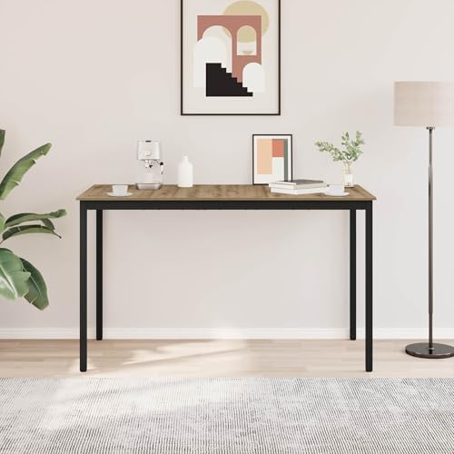 Table mange-debout rectangulaire bois et métal stable pour optimiser les petits salons - 5