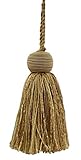 Handgefertigt VNT5 Deko-Quaste, 10 cm, Kamelbeige, Strohhalm, Erntegold, Veranda-Kollektion, Vintage-Stil, Farbe: Savanna Gold, 10 Stück