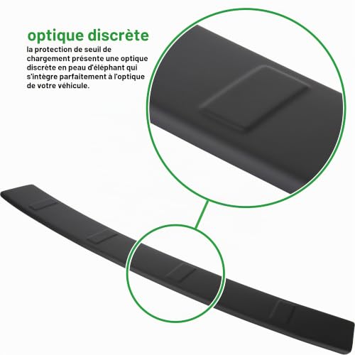 RECAMBO CT-ABS-18b Protection de seuil de coffre Arrière noir – vue 2