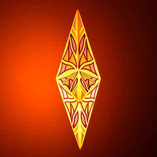 Image of Mosaic Paper Star Lantern with 12 Foot Power Cord Included