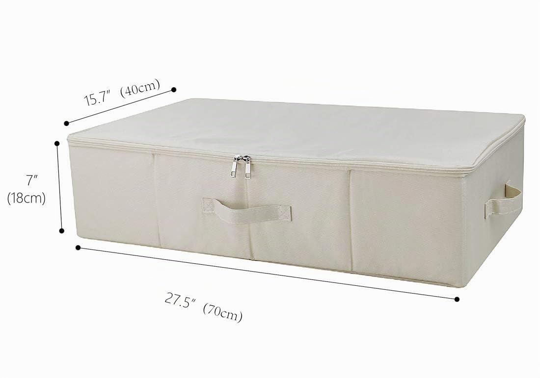 iwill CREATE PRO Pieghevole con Coperchio sotto la Scatola di immagazzinaggio del Letto, Bordo Inferiore Amovibile, pattumiere sottobase AntiGraffio, Beige