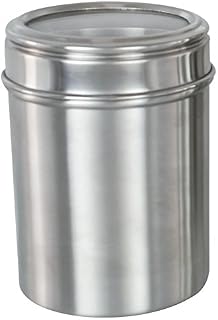 Buckingham Stainless Steel Storage Canisters with Acrylic Lid. Matte Finish, Silver