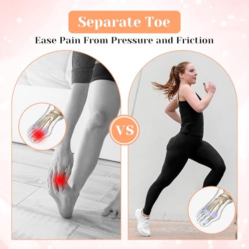 Image of simarro 14 Pieces Big Toe Protectors, Silicone Toes Protectors for Men and Women, Toe Anti-Friction Rubber Sleeves Made of Elastic Fabric, Protect Toes from Friction and Relieve Pressure (Skin Tone)