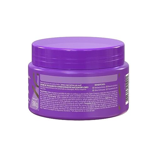 Salon Line, Máscara Matizadora, Meu Liso Loiro, Vegano - Para Cabelos Lisos Naturais, Alisados ou Re