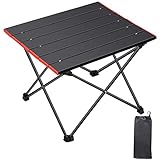 Frasheng Mesa de Camping,Mesa Plegable Compacta,Mesa de Camping Plegable de Aluminio Liviana portátil con Bolsa de Transporte,Mesa Plegable Camping Portátil,para al Aire Libre,Picnic,Playa,Senderismo