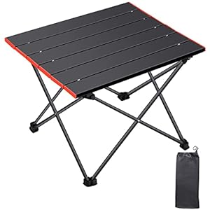 Frasheng Table de Camping, Table Alliage d’aluminium Ultra-légère Portable avec Sac de Transport, pour en Plein air,Pique-Nique,Plage,Randonnée