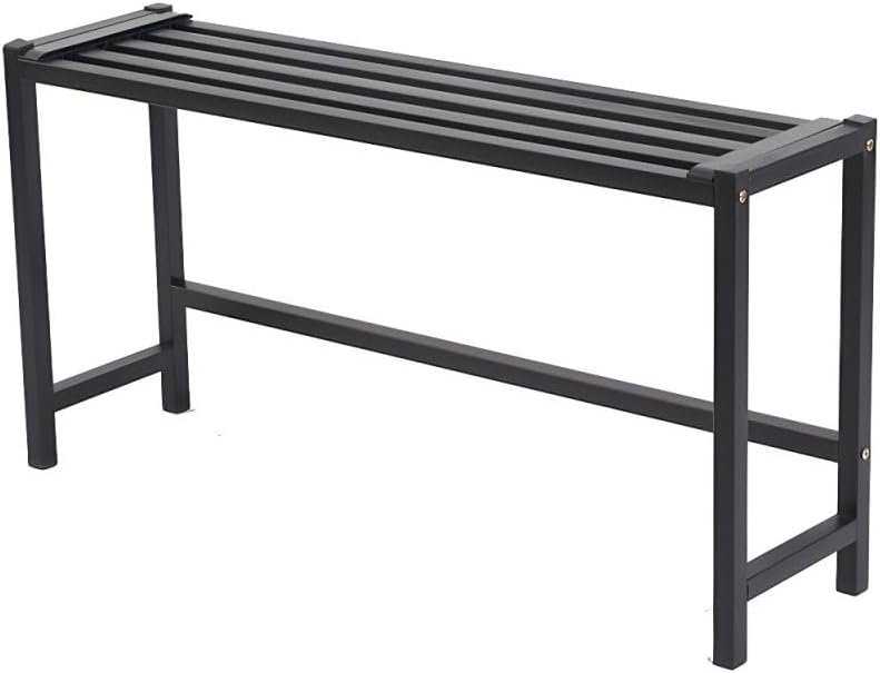 CraftThink Plant Stand, Black Metal Plant Shelf Display Rack Heavy Duty Flower Pot Holder for Indoor Home Outdoor Patio Balcony Yard, 39.5" L x 10" W x 19.5" H