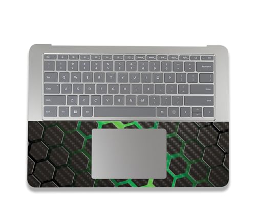 Image of MightySkins Carbon Fiber Skin Compatible with Microsoft Surface Laptop Studio 2 (2023) Full Wrap Kit - Green Hex | Protective, Durable Textured Carbon Fiber Finish | Easy to Apply | Made in The USA