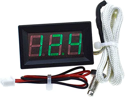 XH-B310 Digital Tube LED Display Thermometer 12V Temperature Meter M6 Thermocouple Tester -30~800C Thermograph (Green)
