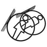 EXHUMKY 2 Stück Doppelseitige Wc Schilder aus Acryl Vertikale Türschilder für Damen und Herrentoiletten Wandmontierbar für Restaurants Büros und Öffentliche Toiletten