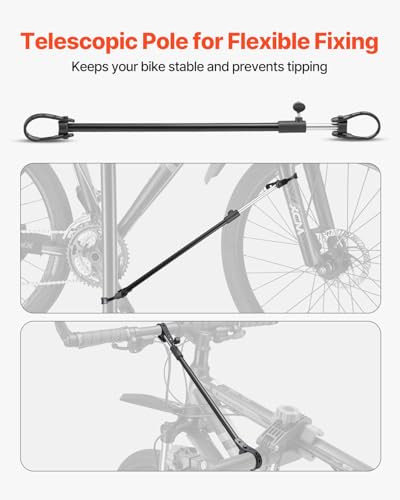 Image of VEVOR Bike Repair Stand, 66 lb Heavy-duty Bicycle Work Stand with 32.8-56.6 in Adjustable Height & Magnetic Tool Tray, Foldable Bicycle Maintenance Rack, Shop Home Mechanics for Mountain & Road Bike