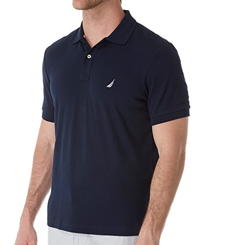 Nautica Short Sleeve Solid Interlock Polo Navy MD