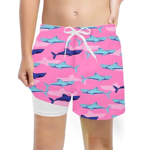 Genérico Bañador de Moda para niños con Forro de compresión y Pantalones Cortos de baño elásticos (14-16 Years)
