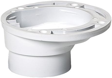 Offset Toilet Flange (POF100), Repairs Toilet Too Close/Too Far from Wall/Vanity, Fits over 3"/Inside 4" PVC Pipe, Made in USA