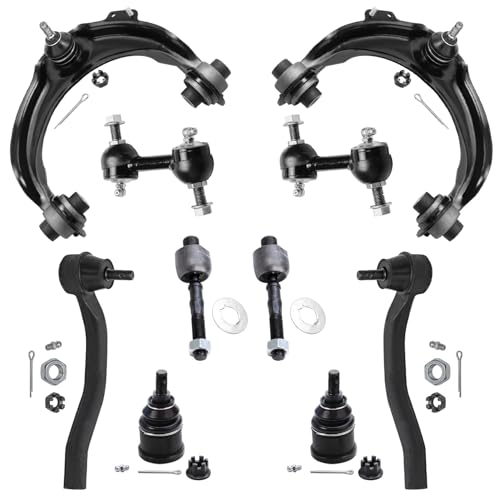 Image of Detroit Axle - 2.4L Front End Kit for 2003-2007 Honda Accord, 2004-2008 TSX, Upper Control Arms w /Ball Joints Lower Ball Joints 2 Sway Bars 4 Outer & Inner Tie Rods 2005 2006 Replacement - 10pc Set