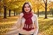 NEOSAN Women's Knit Scarf Winter Neck Warm Long Ribbed Thick Scarves Fashion Tassel Scarf Claret