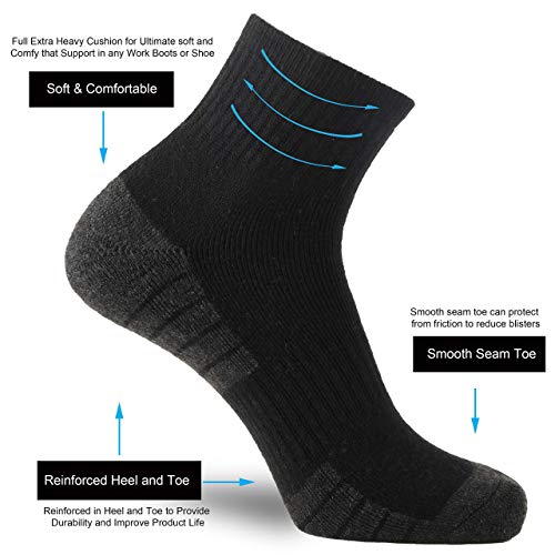 ONKE Max Full Cushion Low Cut Quarter Socks for Men Athletic Running Training Work Thick Warm Moisture Control Anti Blister4