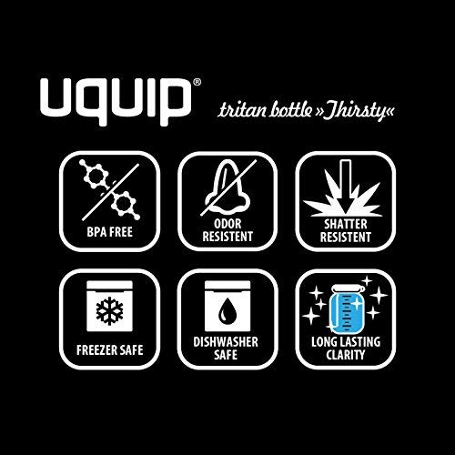 Uquip 1 Liter Tritan- Trinkflasche, Schraub- Verschluss für Sport, Outdoor Oder Kinder- Transparenter Leichter & bruchsicherer Trink- Becher- Ohne Weichmacher-2