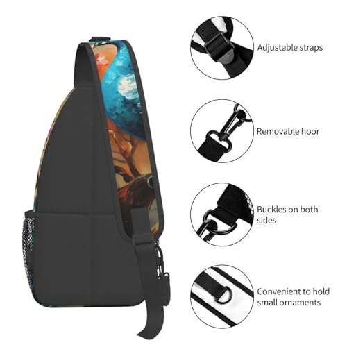 Bolso bandolera unisex liviano para viajes y actividades al aire libre miniatura 5