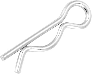 R Cotter, Galvanized Iron Cotter Pin, R Type Cotter Pin, 4 Sizes 1.6/1.8/2/2.5mm Retaining Pin Fastening Clip Bright Zinc, Automotive Towing Wiring (1.6*28mm (30pcs))
