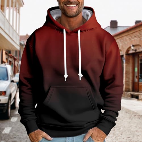 Ymosrh Men's Casual Hoodies, Gradient Color Long Sleeve Fall Winter Pullover Hooded Sweatshirts with Pocket, M-4XL3