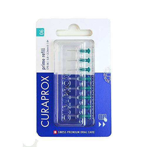 Curaprox Swiss CPS 06 Prime Refill Interdental Brushes 8 Pieces Blue