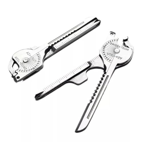 Image of 8-in-1 Keychain Multi Tool | Compact Portable Multitool Gadget for Hiking, Traveling, Camping, Picnic, Outdoor Sports, Pocket Utility Tool, Survival Gear
