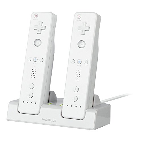 Speedlink JAZZ USB Charger - USB-Ladegerät für Wii U/Wii, praktische Ladestation mit LED-Ladestatusanzeigen, 3 Stunden Ladezeit, weiß