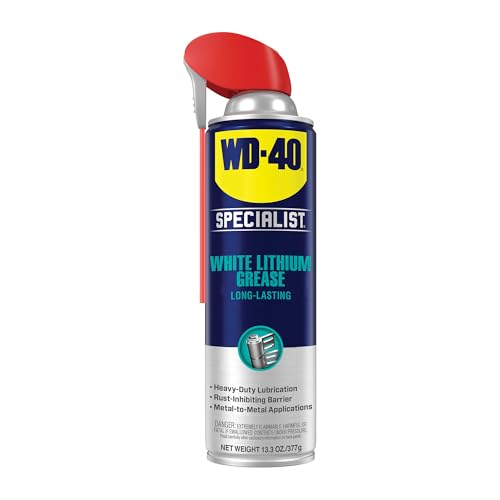 WD-40 Specialist® White Lithium Grease, New Bigger Can, 13.3 OZ [1-Pack]