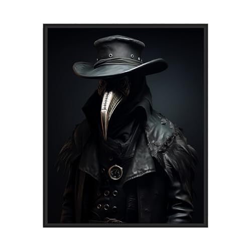 Lámina de Plague Doctor de 11x14 pulgadas para decoración de pared gótica en Halloween