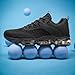 Men's Air Cushion Running Shoes Fashion Sneakers Non Slip Workout Casual Sport Cross Trainers Gym Training Comfortable Walking Shoes All Black