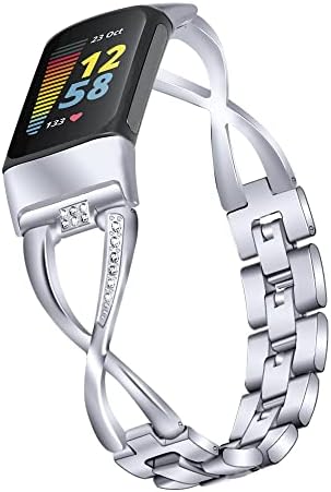 AISPORTS Compatibel met Fitbit Charge 6/Charge 5 Strap roestvrij staal, solide verstelbare roestvrijstalen cowboyketting sport polsband metalen armband vervangende band voor Fitbit Charge 6/Charge 5 AISPORTS Compatibel met Fitbit Charge 6/Charge 5 Strap roestvrij staal, solide verstelbare roestvrijstalen cowboyketting sport polsband metalen armband vervangende band voor Fitbit Charge 6/Charge 5