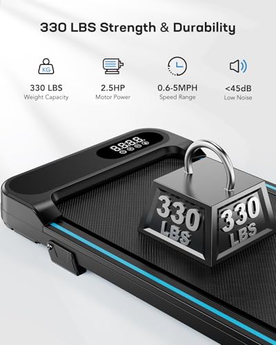 image for HUANUO Walking Pad Treadmill, Walking Pad with 5° Incline, 330 lbs We