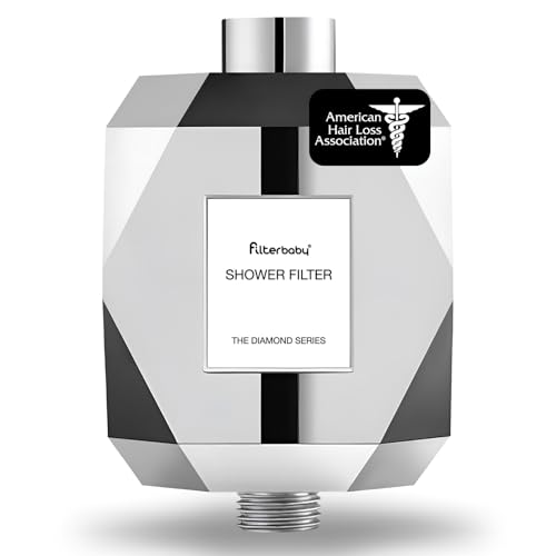 Image of Filterbaby Diamond Shower Filter, IAPMO Certified to NSF177 Standard,Expert Developed Filter for Skin&Hair,Lab Tested to Reduce up to 99%Chlorine,Chloramine&Impurities,Eco Friendly Long Lasting,Chrome