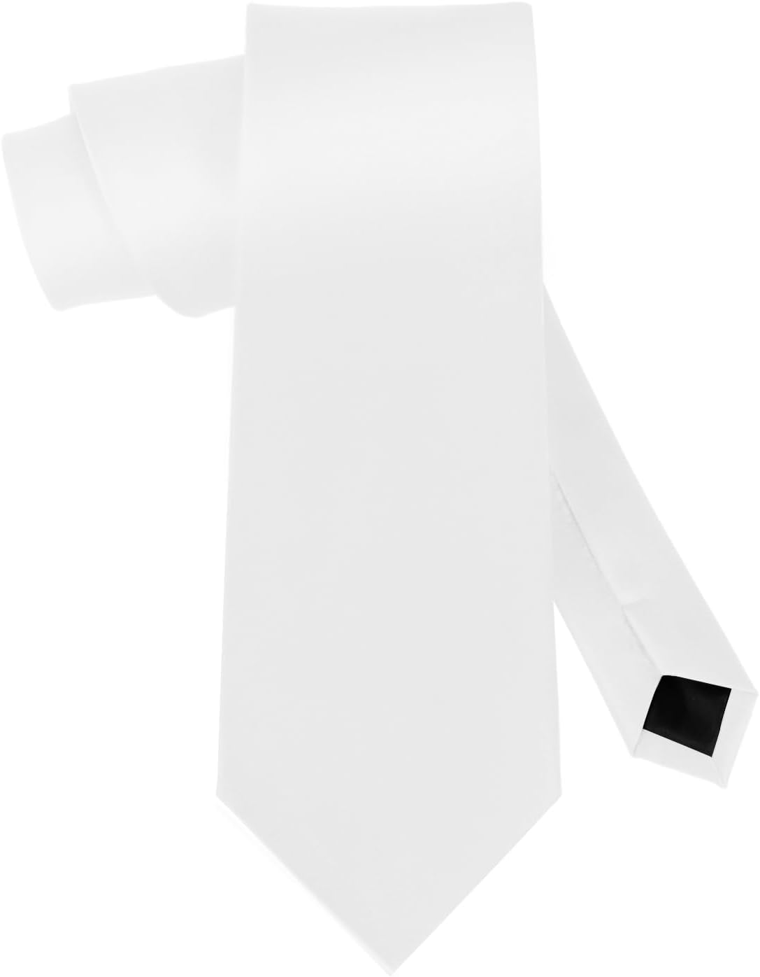 Black Ties For Men Solid Color Formal Neckties 3.75''(9.5CM) XL Tie Big Ties For Men - Image 2