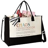 Thank You Gifts for Women - Christmas Gifts for Women, Teacher, Coworker, Boss - Boss Lady Gifts for Women, Coworker Gifts, Office Gifts - Boss Day Gifts for Women - Chaos Coordinator Gifts - Tote Bag