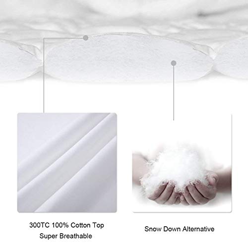 LEISURE TOWN California King Mattress Pad Fitted Quilted Cotton Mattress Cover Cooling Soft Pillow Top Mattress Topper Down Alternative Filling Mattress Protector with 8-21 Deep Pocket (72x84 Grey)