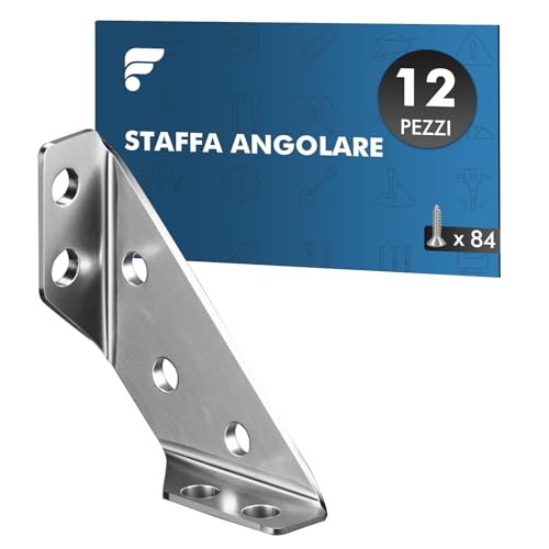 shinfly Squadrette Angolari, Staffe Angolari in Acciaio Inox, 12 pezzi,