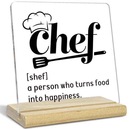 Chef Acrylic Plaque Gifts for Women Men, Chef Definition Gifts