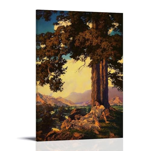 Affiche Art Nouveau Colline 1926 Parrish pour habiller un mur vide paysage montagne