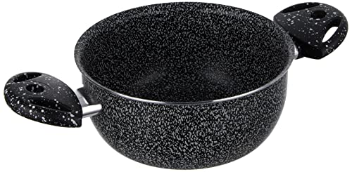 Home Stone Casseruola con 2 Manici, Pietra/Plastica, Antracite, 18 cm