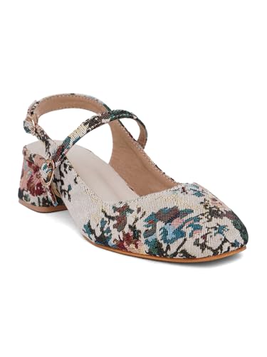 Image of TRYME Women's Slingback Sandals | Fashion Block Heel Mary Jane Heels for Women & Girls