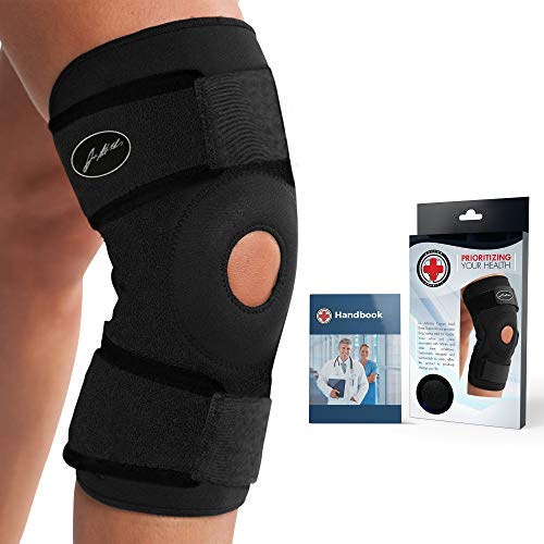 Dr. Arthritis Doctor Developed Premium Copper Lined Knee Support Brace and Handbook -relief & Support for Knee Injuries and Other Knee Conditions (Black)