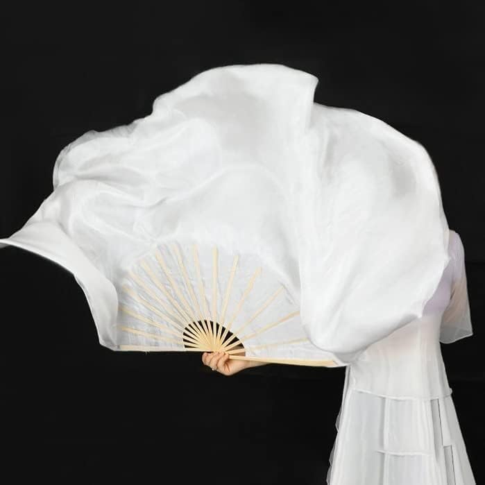 Dance Fan Performance Fan Gradually Changing Color Extended Classical Dance Belly Dance Festival Performance Props (Color : WhiteLeft) (Color : Whiteleft)(Red Yellowleft)
