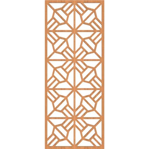 Image of 9 3 /8 inchW x 24 3 /8 inchH x 1 /4 inchT Auburn Decorative Fretwork Wood Wall Panels, Cherry