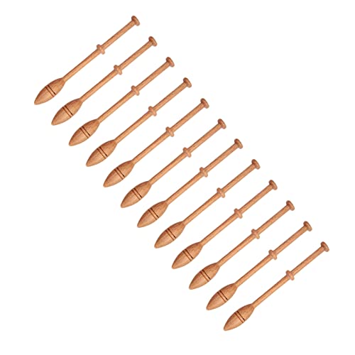 ASHATA Bobine de Dentelle en Bois, Outils de Bricolage Durables pour Tricot à la Main pour Pulls, Chapeaux, écharpes | Lot de 12 Bobines de Dentelle en Bois...