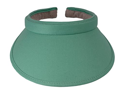 Topheadwear Sports Cotton Twill Clip-On Visor 3.5 Inch Wide Brim, Winter Green #TOP1