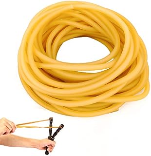 10m Slingshot Rubber Band Natural Latex Rubber Band Catapult Tube Latex Tubing for Outdoor Hunting Slingshot Exercise (Yellow)