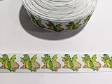1 inch Vibrant and Durable Grosgrain Ribbon Green Dragons : The Perfect Addition to Your DIY Crafts and Gift Wrapping - Available in a Spectrum of Colors and Widths. (3 Yards)