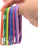 40-Pack 4 Inches Mega Large Paper Clips - 8 Colors Per Color 5pcs 100mm Cute Paper Needle Multicolor Bookmark,Office Supply Accessories (8 Colors/40pcs)